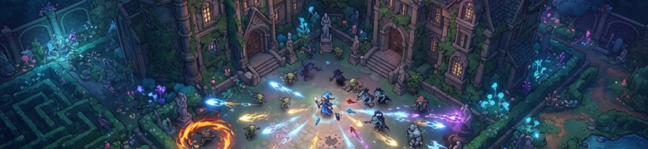 Gameplay d’un jeu roguelite comme Vampire Survivors