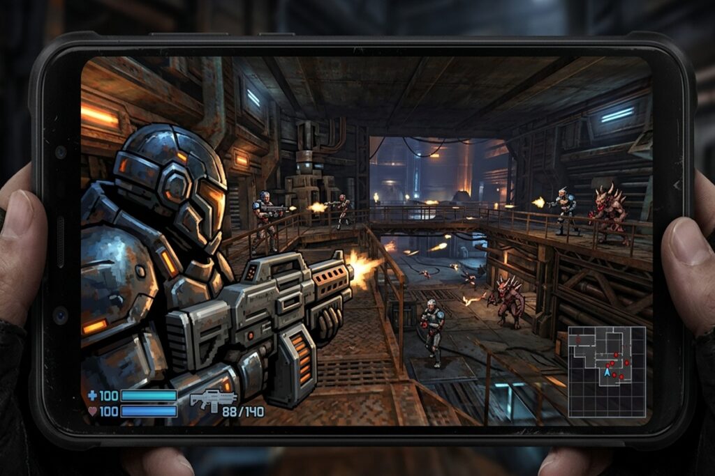 Gameplay d’un FPS rétro comme Warhammer 40,000 : Boltgun Boom