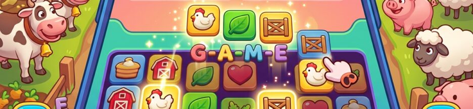 Gameplay d’un jeu mobile comme Word Farm