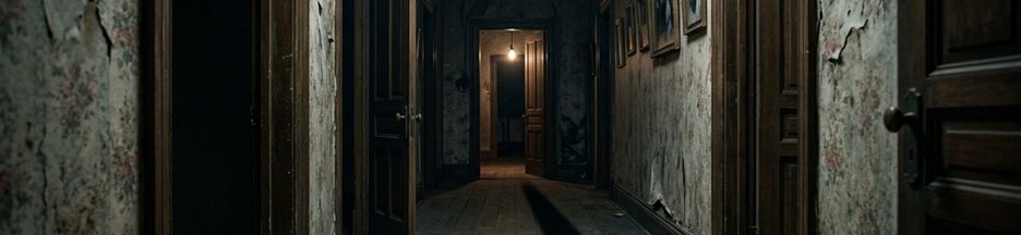 Couloir étroit dans une vieille maison familiale