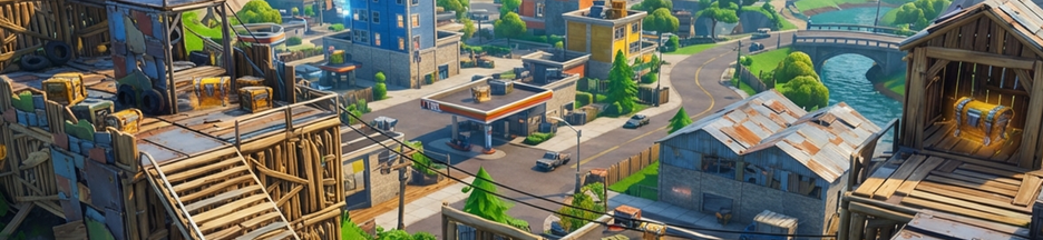 Décor d’un gameplay similaire à Fortnite