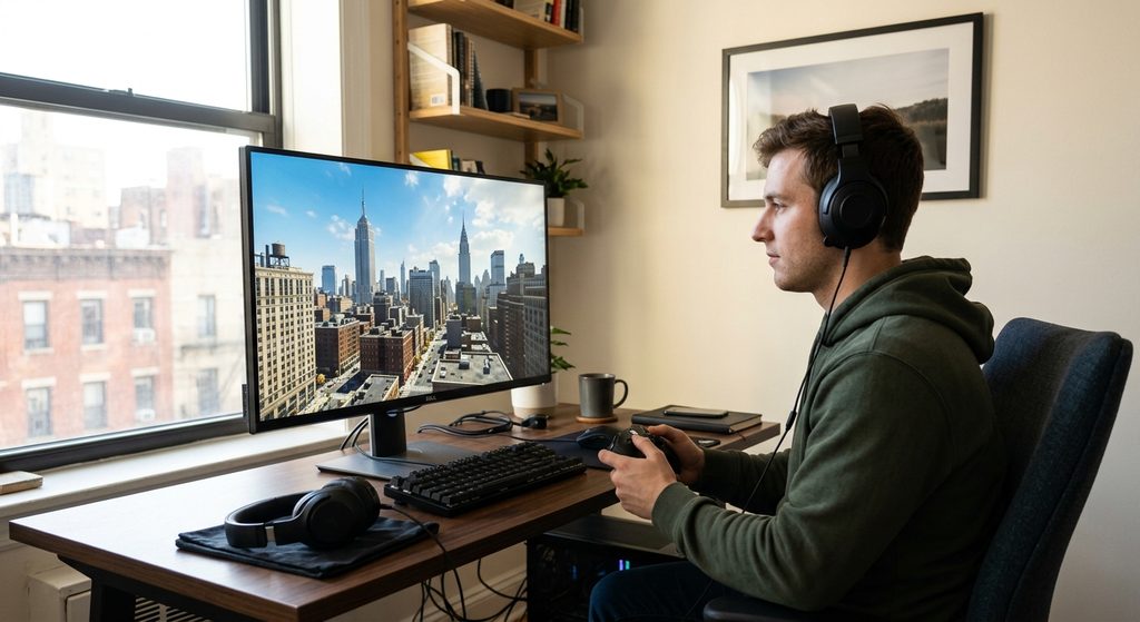 Un joueur qui découvrez Marvel’s Spider-Man 2 sur PC