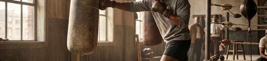 Jeune boxeur afro-américain