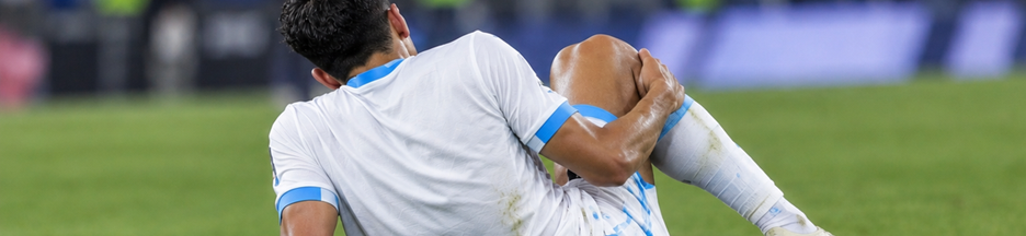 Illustration un joueur de l’OM blessé lors d’un match