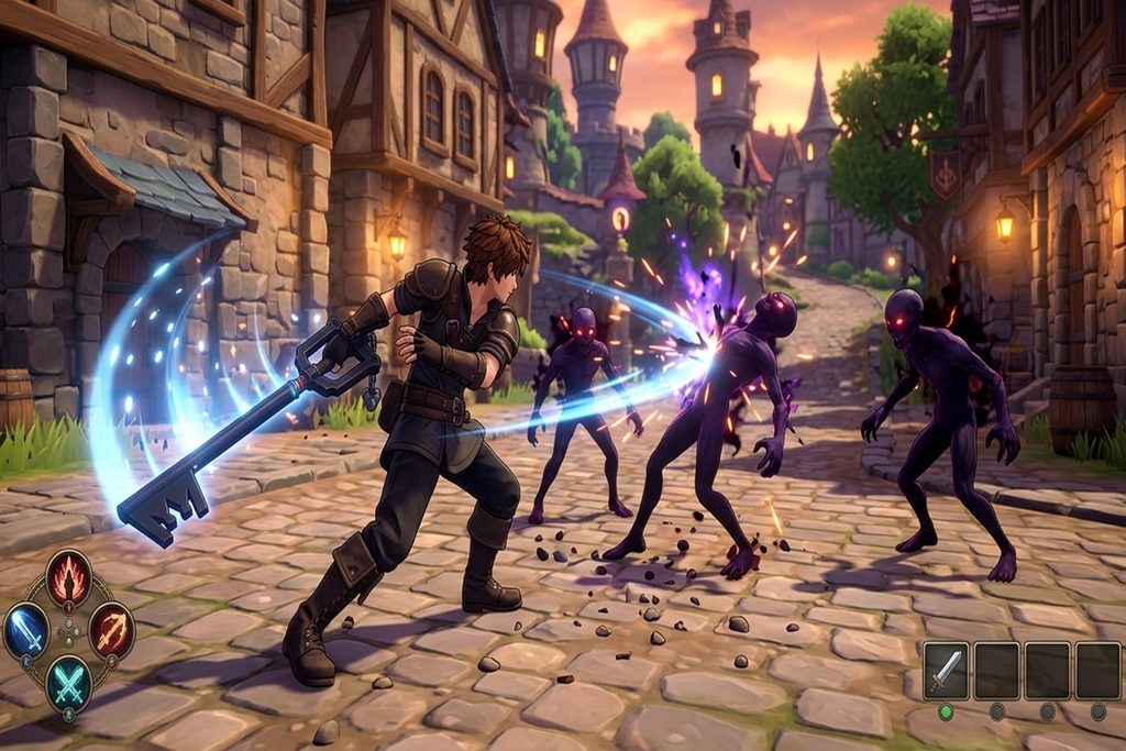Gameplay d’un jeu similaire à Kingdom Hearts Collection