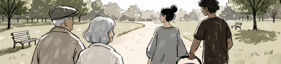 Mes très chers petits-enfants réunit deux générations au parc évoquant Mes très chers petits-enfants