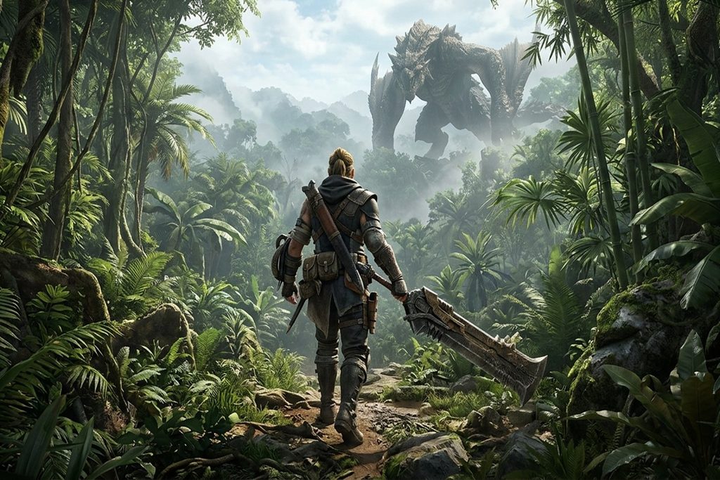 Gameplay d’un jeu de chasse similaire à Monster Hunter Outlanders