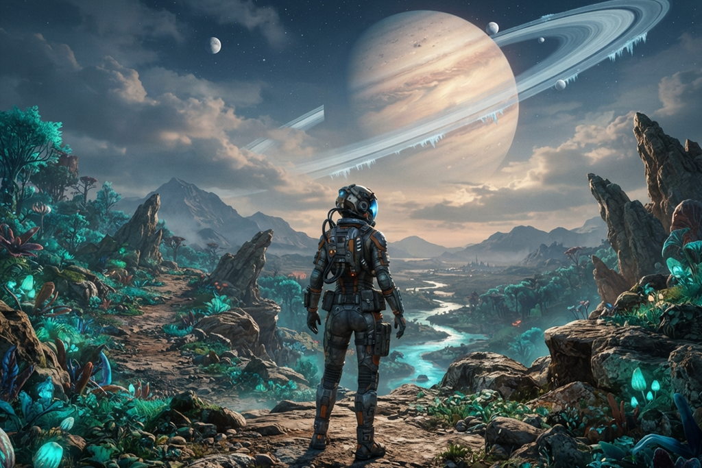 Gameplay d’un jeu similaire à No Man’s Sky