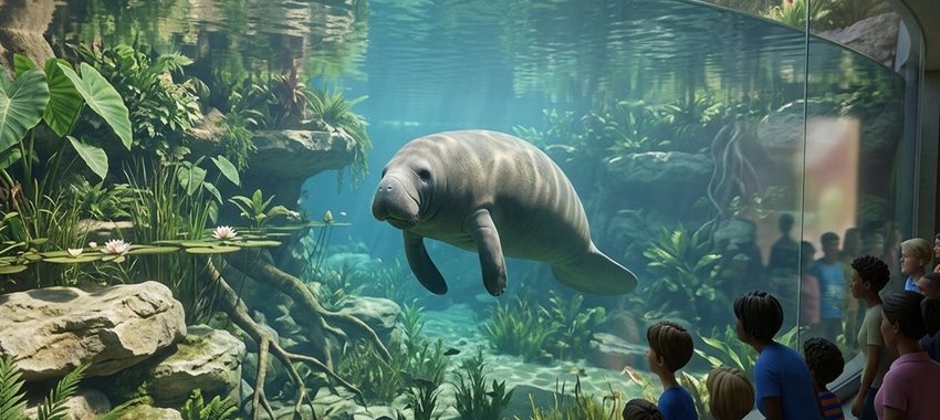 Planet Zoo 2 introduit le lamantin des Caraïbes