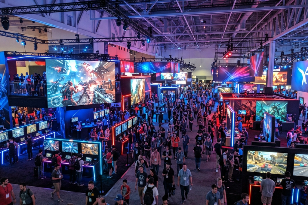 Illustration d’un salon comme la Paris Games Week
