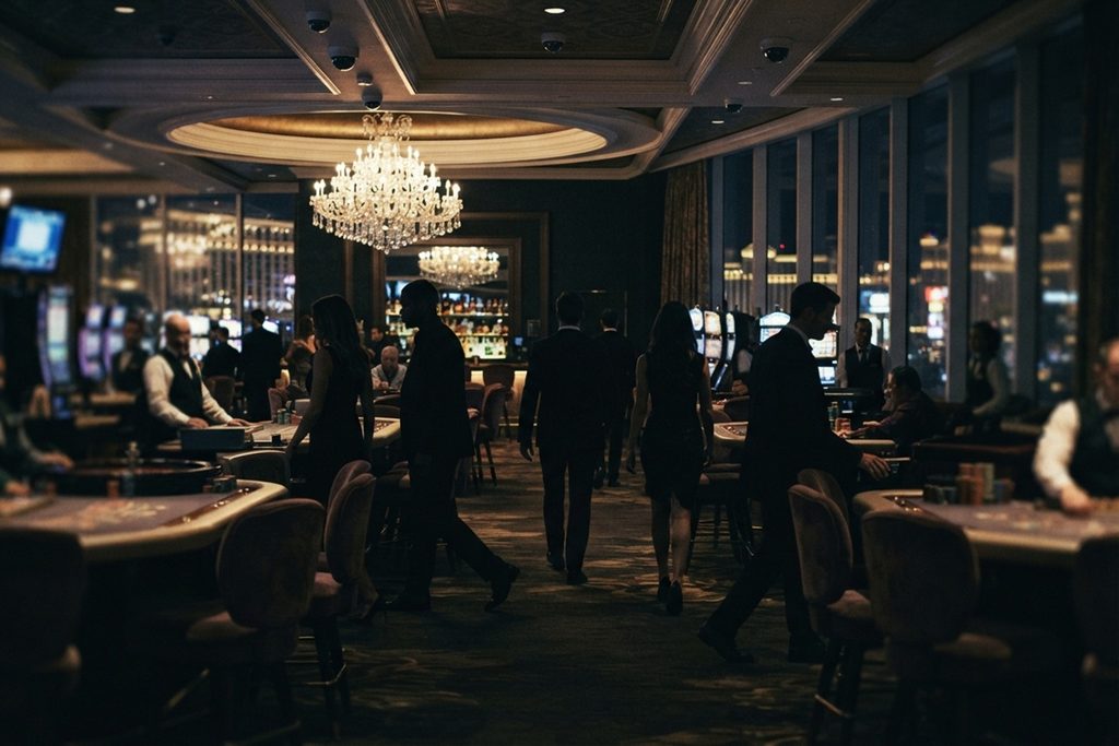 Scène de braquage dans un casino