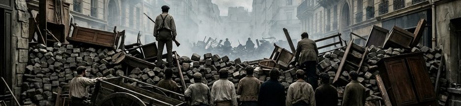 Une barricade parisienne en 1832