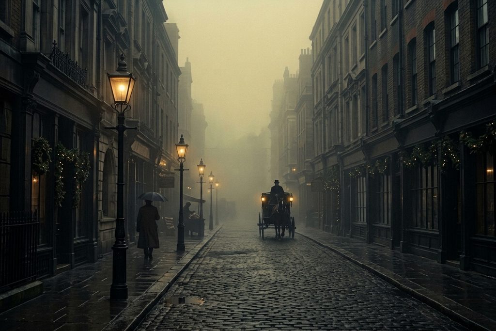 Une rue londonienne du XIXe siècle
