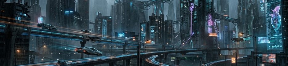 Une vue panoramique d’un Los Angeles en 2099