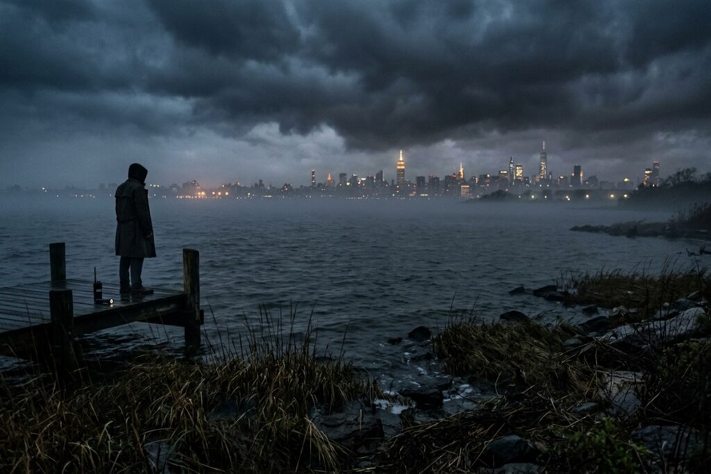 Vue cinématographique de Jamaica Bay à New York