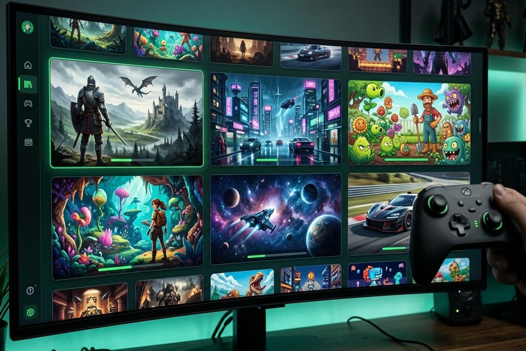 Un catalogue de jeux vidéo comme le Xbox Game Pass